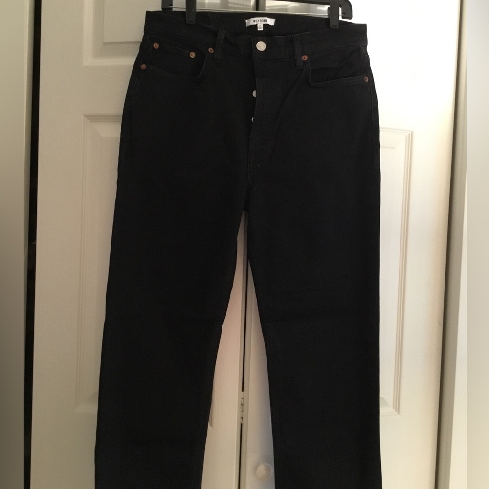 Re/Done Jet Black Women’s Stovepipe Women’s Jean Sz 31